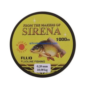 Fir monofilament galben Fluo, rola 1000 m, grosime 0,20, rezistenta 10,00 kg