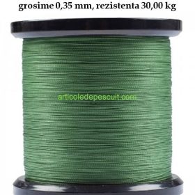 Fir textil, rola de 1000 m, verde, grosime 0,35 mm, rezistenta 30,00 kg