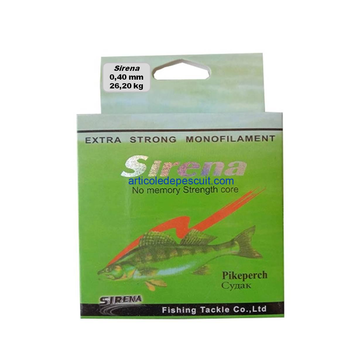 Fir monofilament, rola 100 m, grosime 0,40, Sirena Extra Strong, No Memory