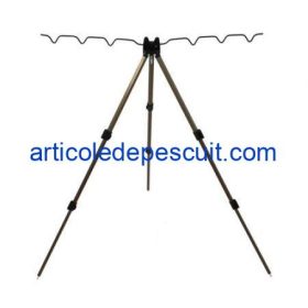 Tripod cu 6 posturi, feeder, cu picioare telescopice, inaltime maxima 120 cm