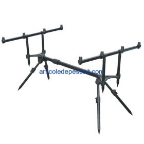 RodPod East Shark, fabricat din aluminiu, cu 4 posturi, 4 picioare