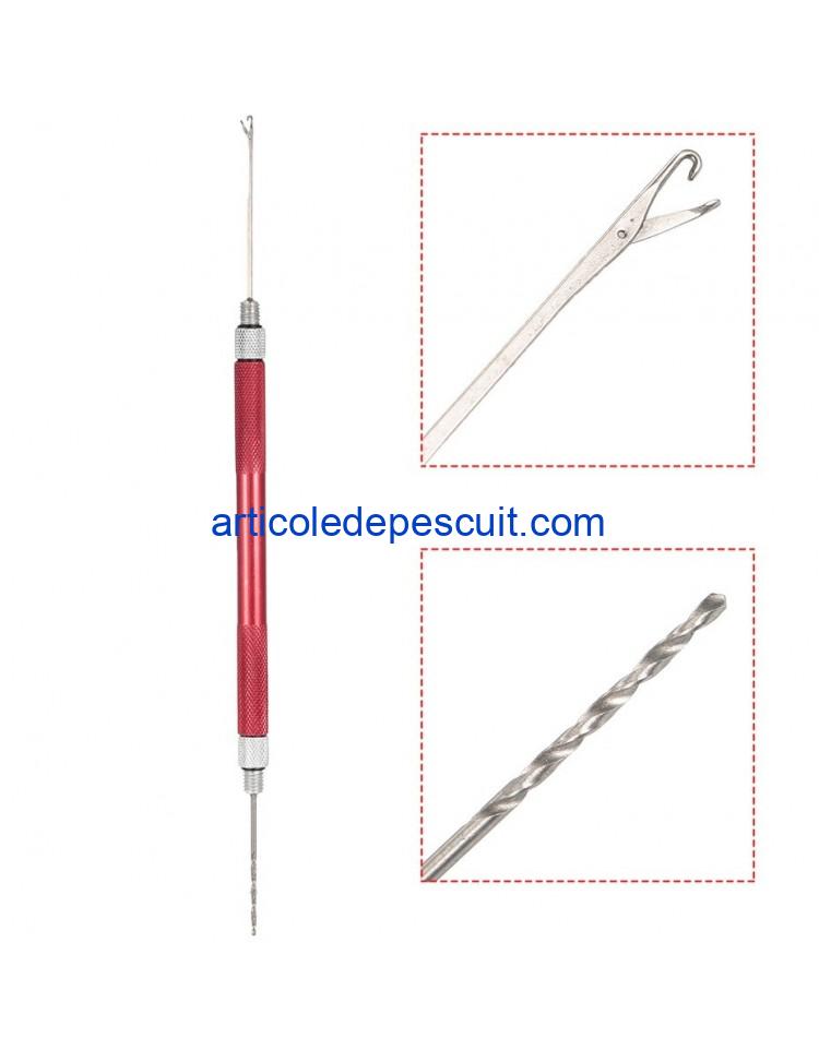 Set croseta si burghiu cu maner din aluminiu - Articole de pescuit