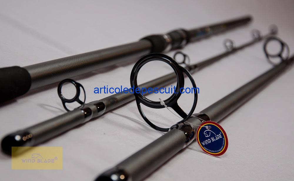 Set 4 Lansete Crap si Somn, 3.90 m, 3.75 Lbs, Wind Blade, Fino Carp, din 3 tronsoane - imagine 2