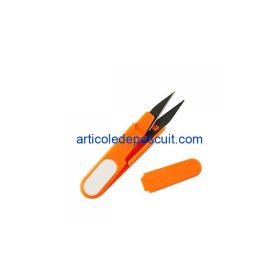 Foarfeca pescar, cu capac de protectie, pentru nylon si fir textil