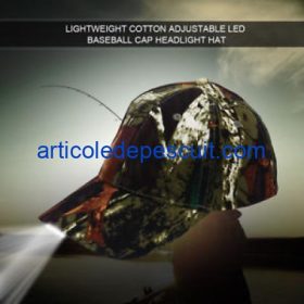 Sapca cu 5 LED-uri in cozoroc, culori camunflaj