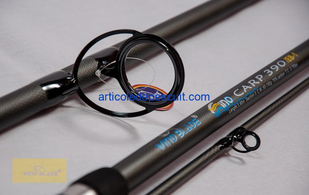 Set 4 Lansete Crap si Somn, 3.90 m, 3.75 Lbs, Wind Blade, Fino Carp, din 3 tronsoane - imagine 5