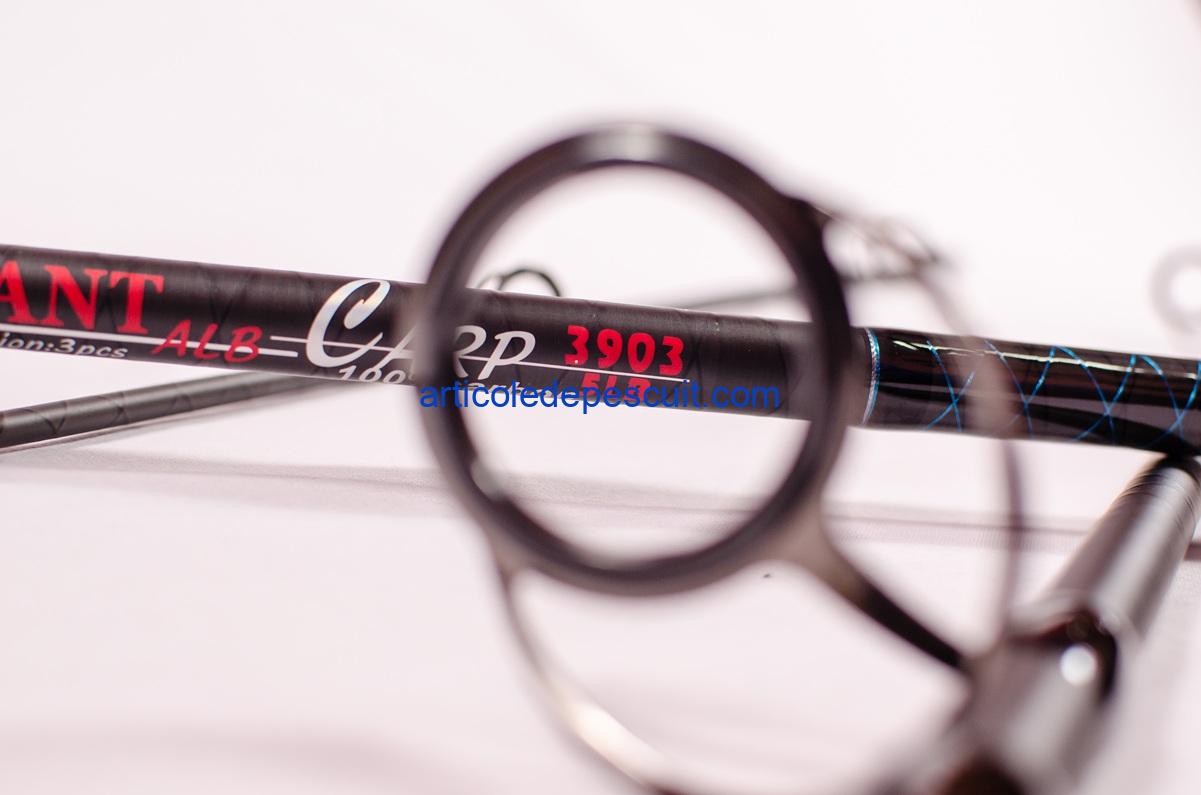Lanseta 3.90 m, pentru CRAP si SOMN, cu actiune mare, de 5 Lbs, Carbon 100 % - produs nou - imagine 10