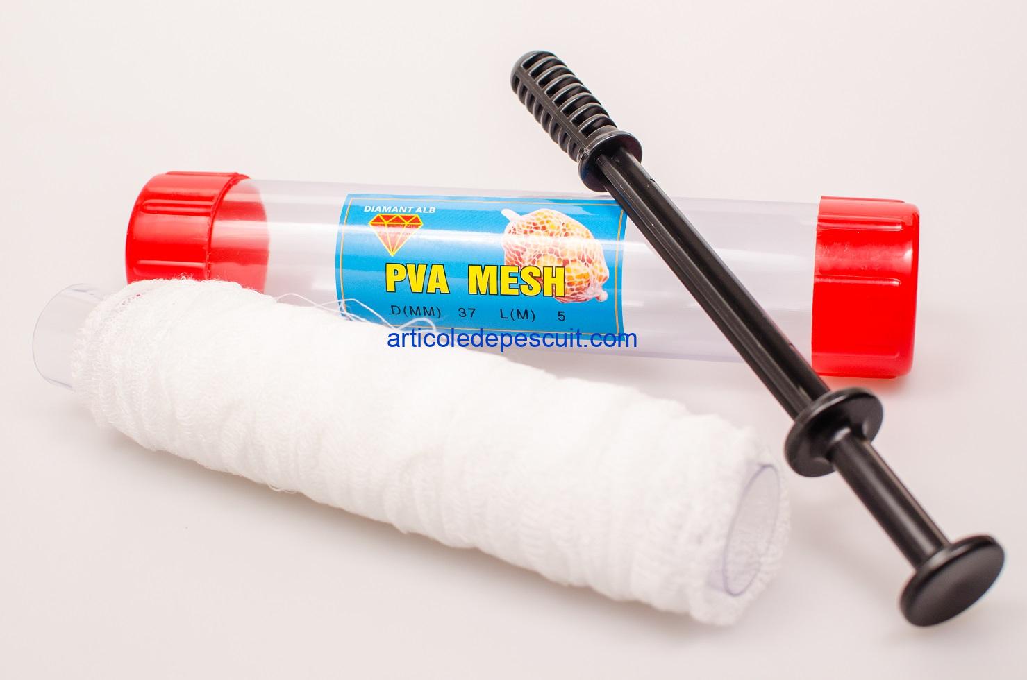 Plasa solubila, PVA, diametru 37 mm, lungime 5 metri + tija compresie - produs nou