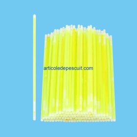 Bambine luminoase, culoare galben fluorescent, cutie - 100 bucati si varnis fixare