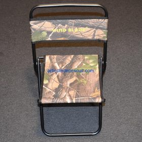 Scaun mic pescar, cu spatar, camunflaj, simplu si usor de transportat