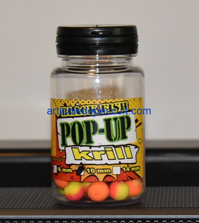 Pop-Up cu aroma de Krill, diametru 10 mm, Black Fish