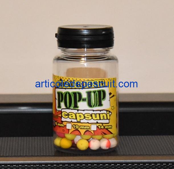 Pop-Up cu aroma de Capsuni, diametru 8 mm, Black Fish