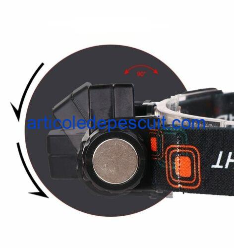 Lanterna de cap, cu LED magnetic, reincarcabila prin USB - imagine 3