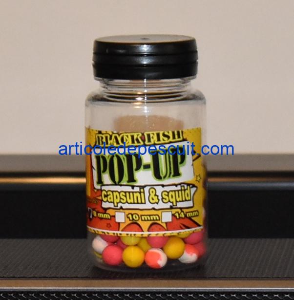 Pop-Up cu aroma de Capsuni & Squid, diametru 8 mm, Black Fish