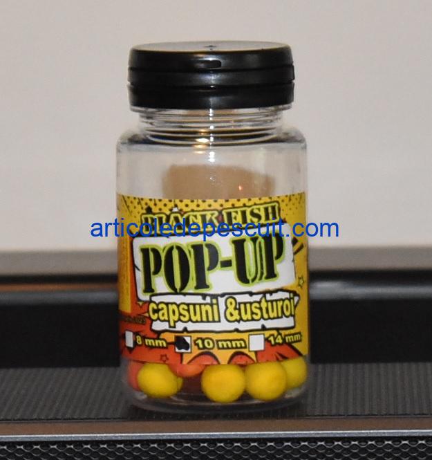 Pop-Up cu aroma de Capsuni & Usturoi, diametru 10 mm, Black Fish