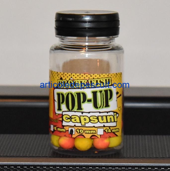 Pop-Up cu aroma de Capsuni, diametru 10 mm, Black Fish