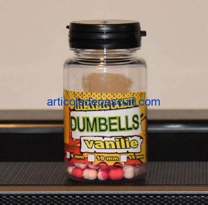 Pop-Up Dumbells feeder, cu aroma de Vanilie, diametru 6 mm, Black Fish