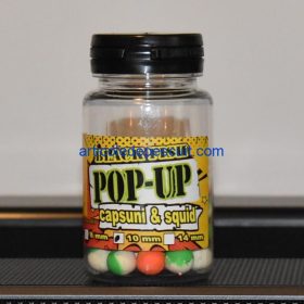 Pop-Up cu aroma de Capsuni & Squid, diametru 10 mm, Black Fish