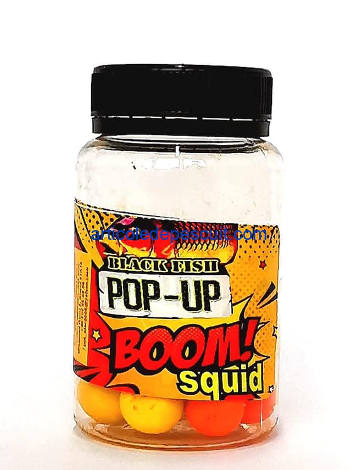 Pop-Up BOOM, aroma Squid, diametru 8 mm, Black Fish
