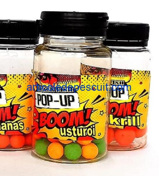 Pop-Up BOOM, aroma Usturoi, diametru 8 mm, Black Fish