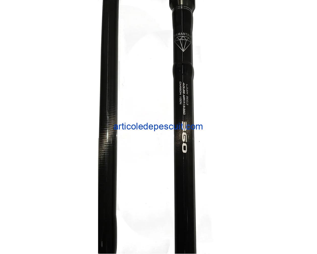 Lanseta din Carbon, 3,60 m, 4 Lbs, pentru CRAP si SOMN, din 3 tronsoane - produs nou - imagine 3
