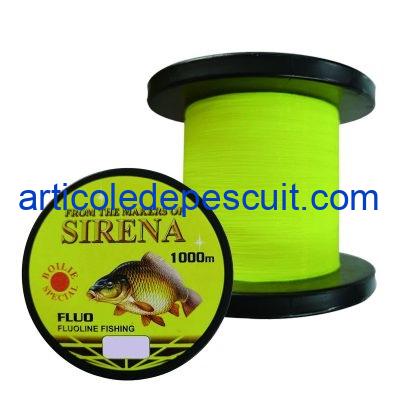 2 role - fir monofilament, Sirena, galben Fluo, diferite grosimi - imagine 3