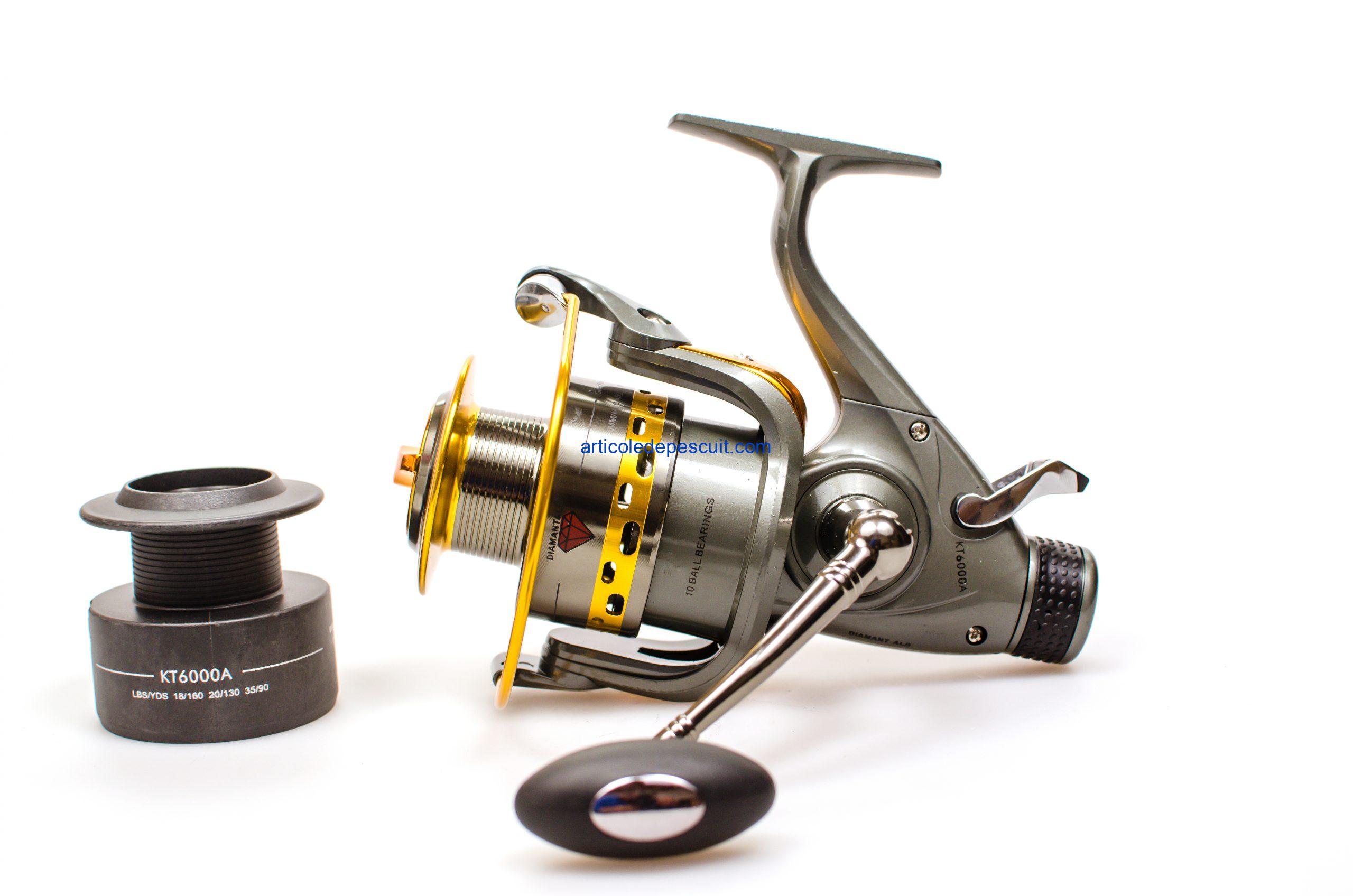 Set complet Crap si Somn – 4 lansete Dunare, 3,60 m + 4 mulinete KT 6000A, cu 10 rulm – produse noi - imagine 3