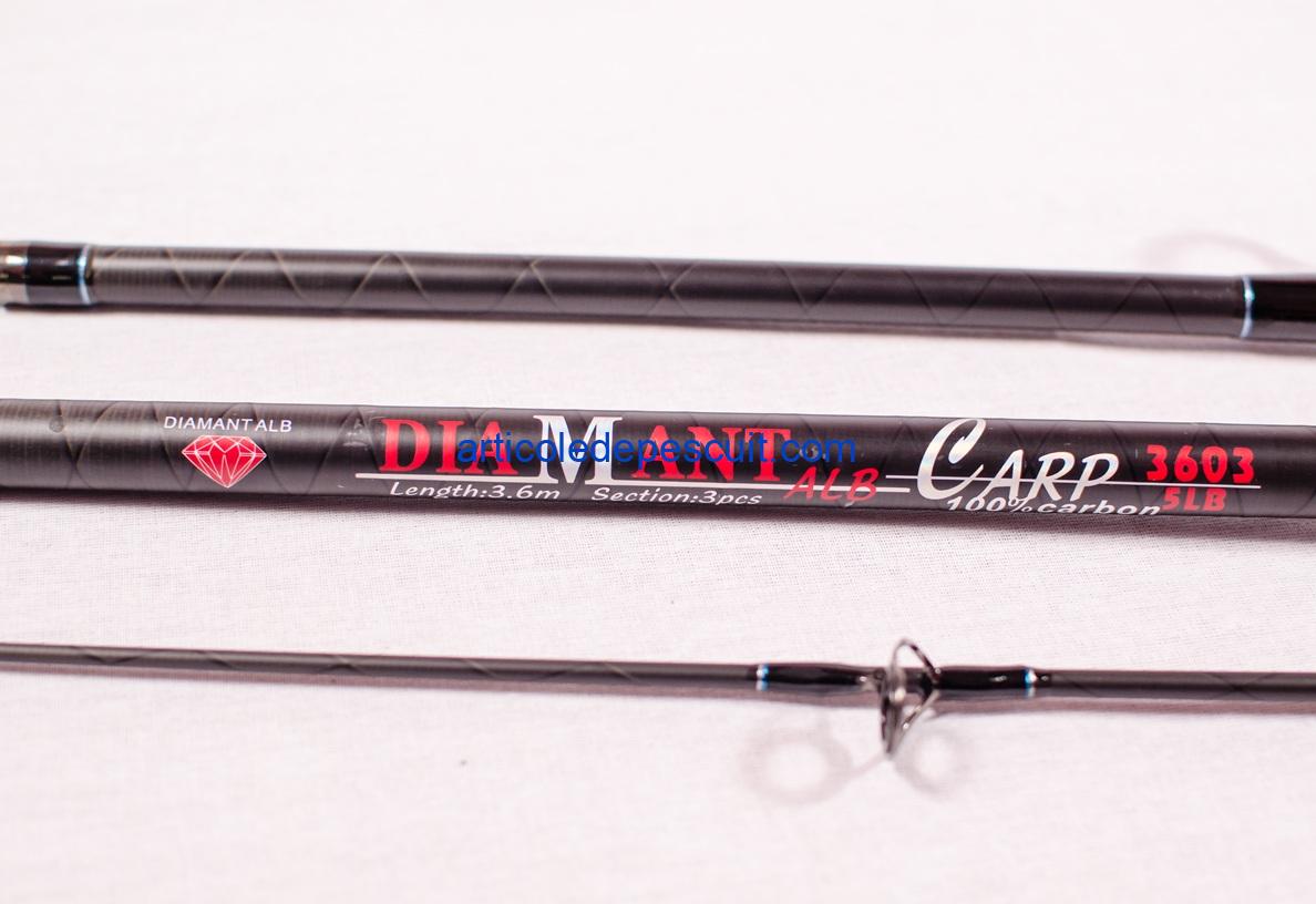 Set 4 Lansete 3,60, pentru CRAP si SOMN, 100% Carbon de 5 Lbs, din 3 bucati - imagine 8