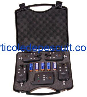 Set 4 senzori si statie, wireless, cu valigeta de transport (butoane rotunde) - produse noi
