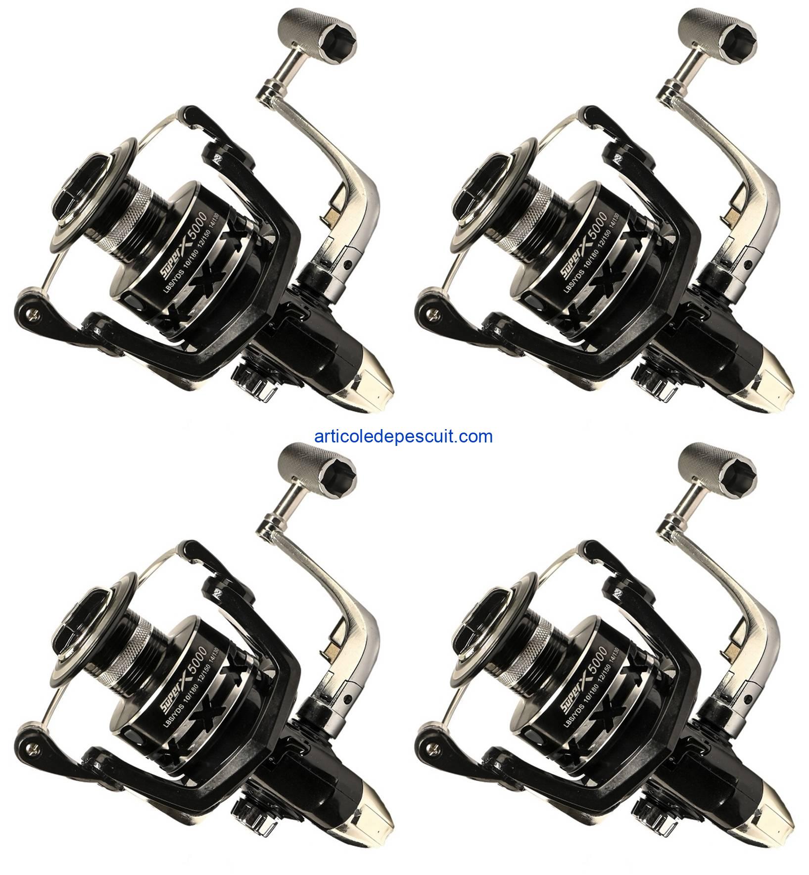 Set 4 Lansete pentru Crap si Somn, lungime 3.60 m + 4 mulinete X 5000 - produse noi - imagine 3