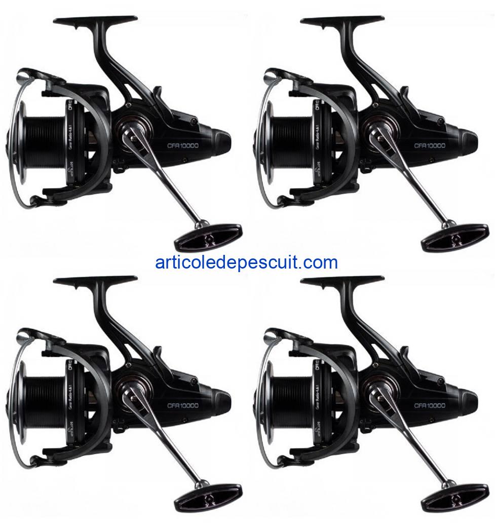 Set 4 Mulinete Crap si Somn, CFR 10000, 13 rulmenti, tambur aluminiu, BaitRunner - produse noi