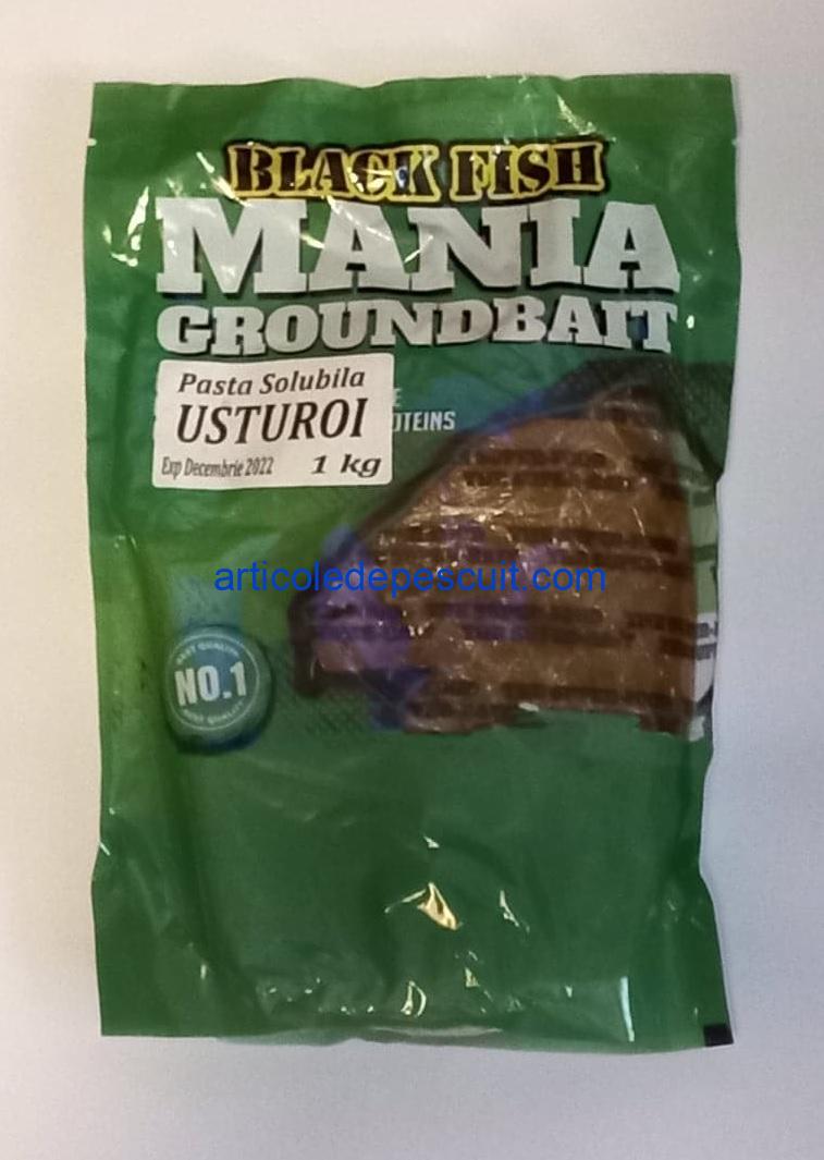 Pasta solubila, greutate neta 1,00 kg, Black Fish Mania GroundBait, aroma Usturoi - produs nou