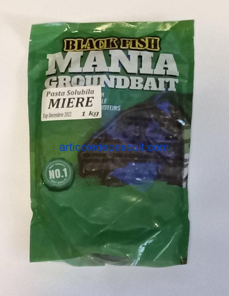 Pasta solubila, greutate neta 1,00 kg, Black Fish Mania GroundBait, aroma Miere – produs nou