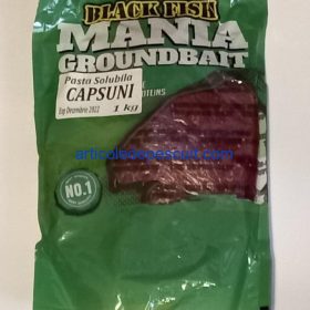 Pasta solubila, greutate neta 1,00 kg, Black Fish Mania GroundBait, aroma Capsuni – produs nou