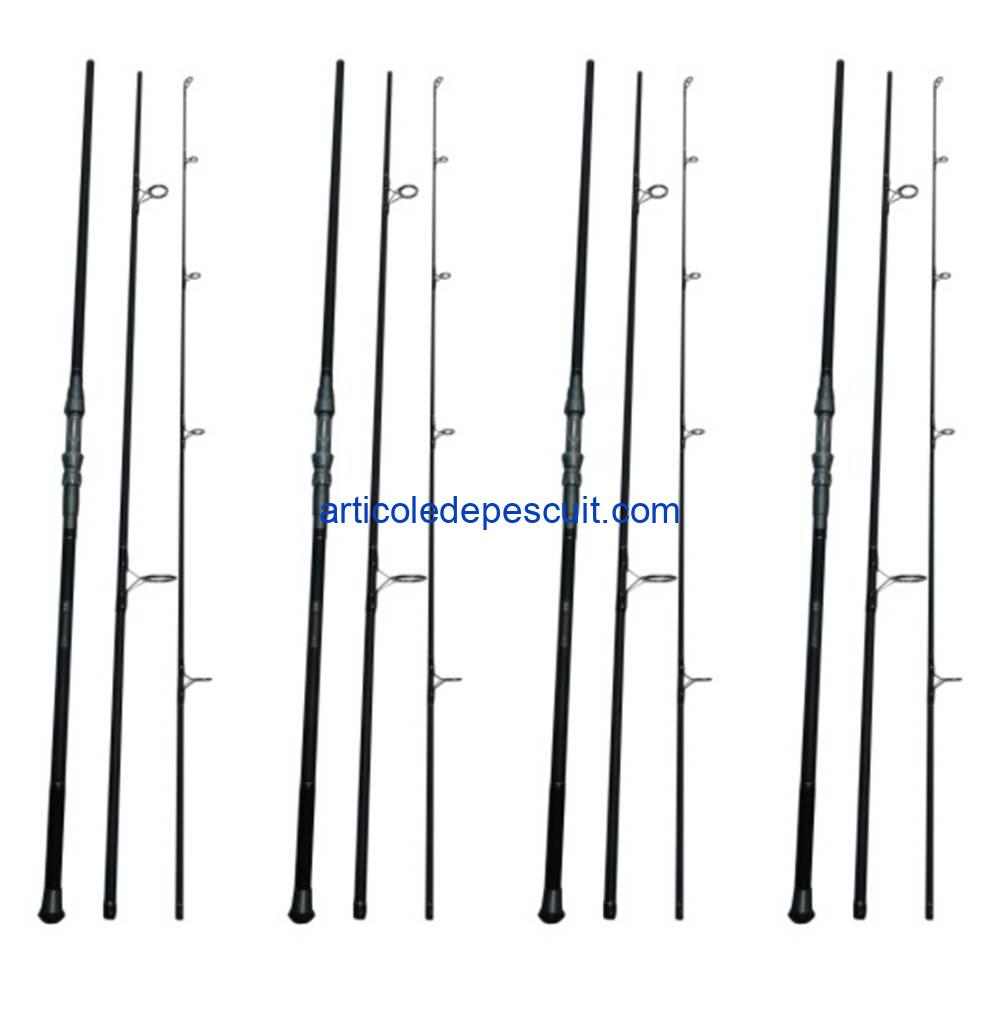 Set 4 Lansete 3,60, Hunter Carp, 4,5 Lbs, Carbon 100 %, din 3 bucati - produse noi