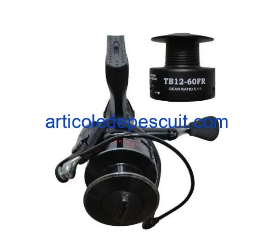 Mulineta Crap si Somn, TB12-60FR, cu 9 rulmenti, tambur aluminiu, BaitRunner – produs nou - imagine 2