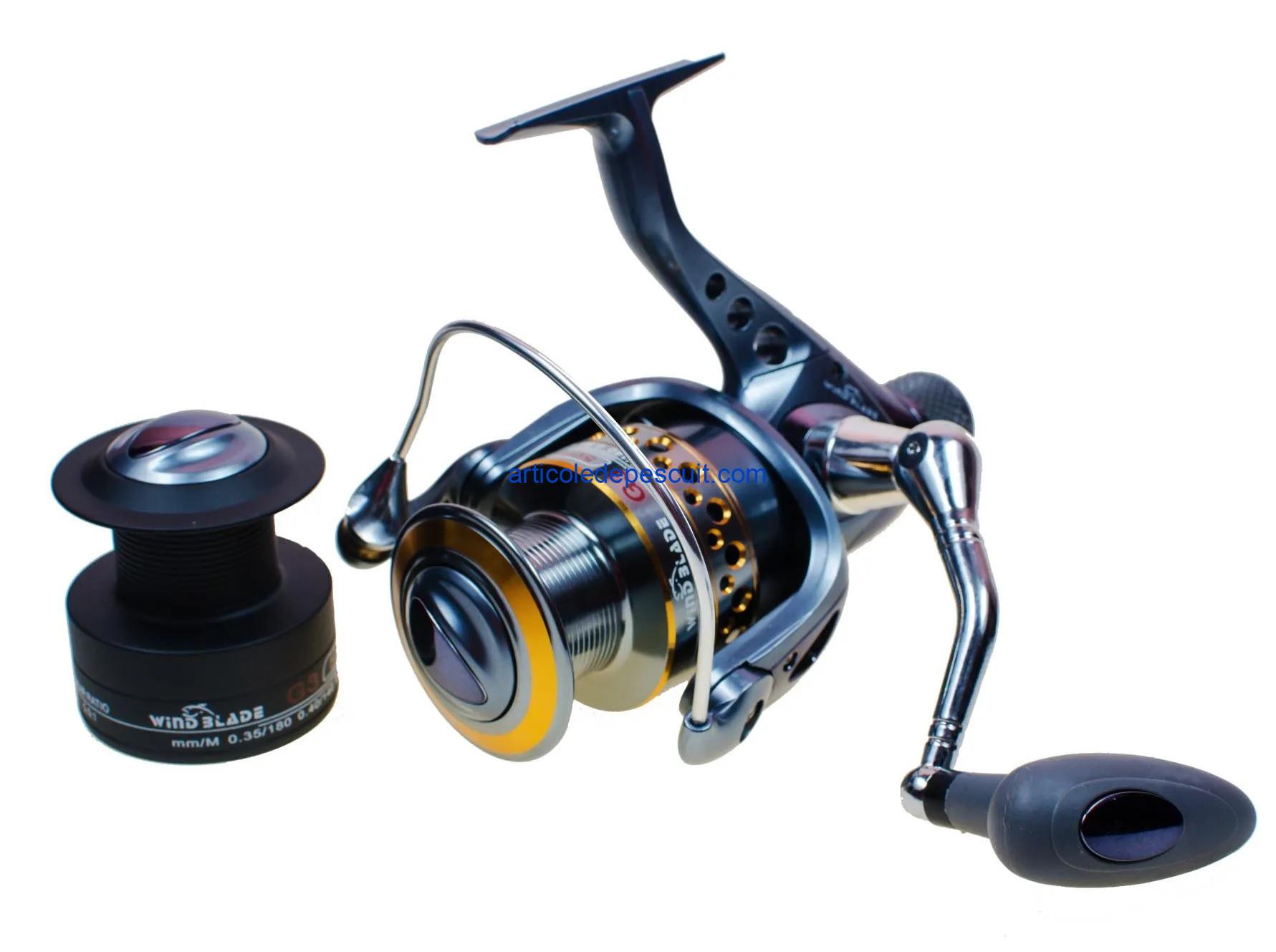 Mulineta Crap si Somn, Wind Blade, G3 50RM, cu 6 rulmenti, tambur aluminiu, maner metalic – produs nou - imagine 2