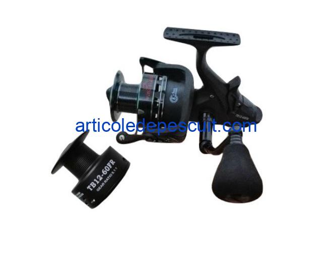 Mulineta Crap si Somn, TB12-60FR, cu 9 rulmenti, tambur aluminiu, BaitRunner – produs nou - imagine 5