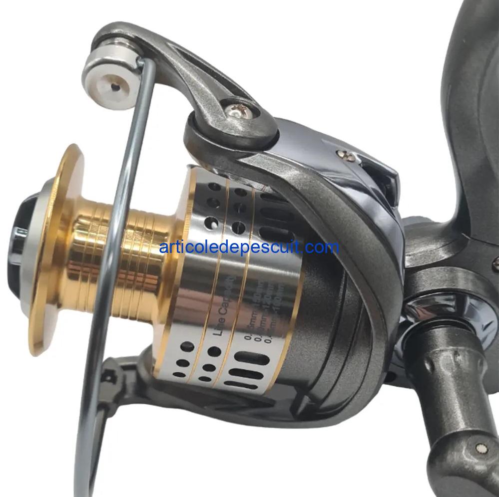 Mulineta Crap si Somn, Sirena FSB 5000, cu 10 rulmenti, tambur aluminiu, maner metalic – produs nou - imagine 2