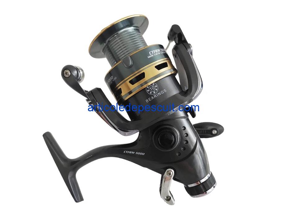 Mulineta Crap si Somn, Sirena CTFRM 5000, cu 10 rulmenti, tambur aluminiu, BaitRunner – produs nou