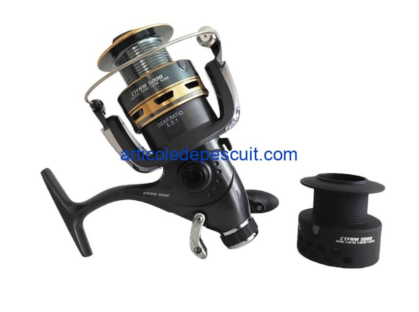 Mulineta Crap si Somn, Sirena CTFRM 5000, cu 10 rulmenti, tambur aluminiu, BaitRunner – produs nou - imagine 5