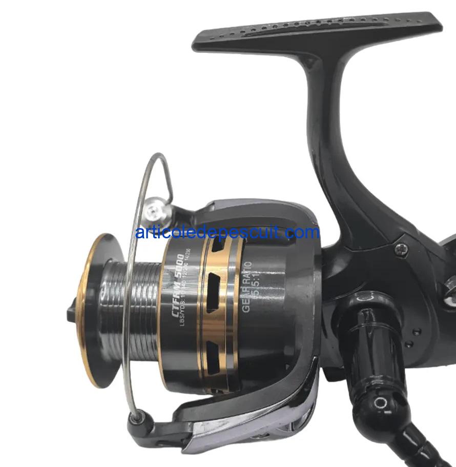 Mulineta Crap si Somn, Sirena CTFRM 5000, cu 10 rulmenti, tambur aluminiu, BaitRunner – produs nou - imagine 2