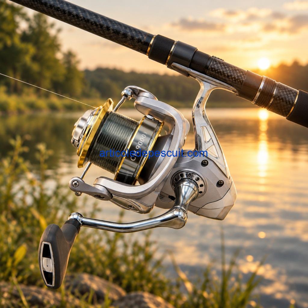 i Set 4 mulinete Crap si Somn, CH 9000, cu 11 rulmenti, tambur LongCast – produse noi - imagine 2
