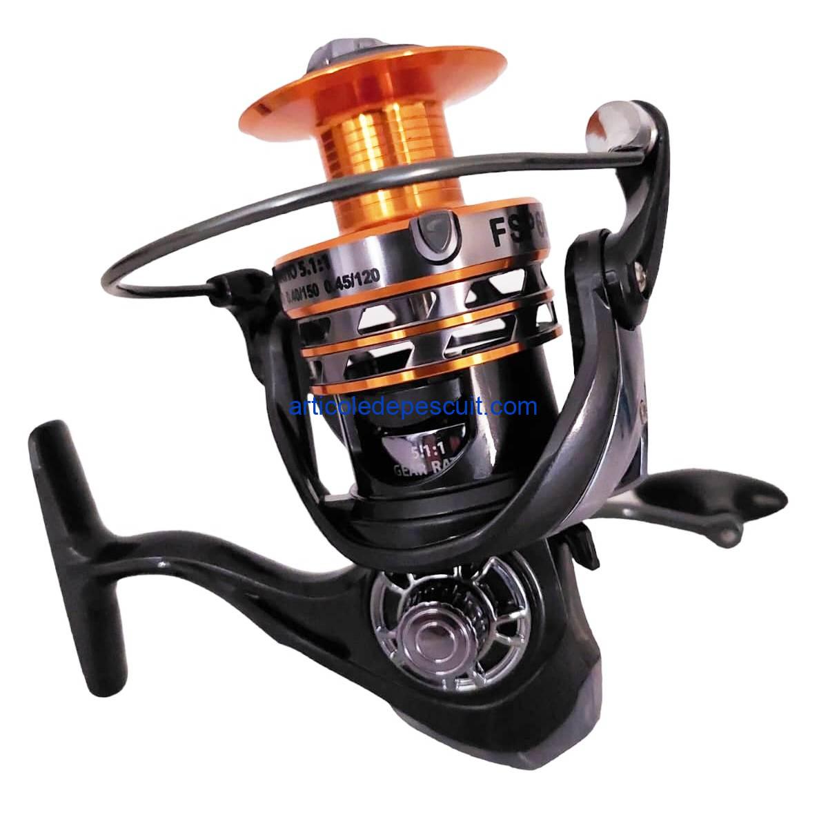 Mulineta Crap si Somn, Sirena FSP 6000, cu 10 rulmenti, tambur aluminiu, maner metalic, frana micrometrica fata – produs nou