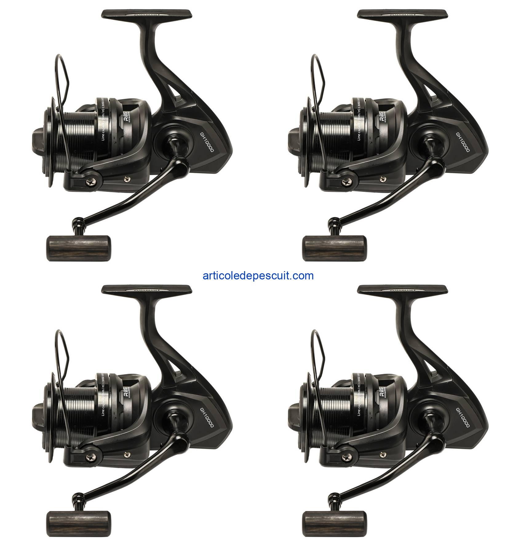 Set 4 mulinete Crap si Somn, Saimino GH 10000, cu 13 rulmenti, tambur LongCast – produse noi