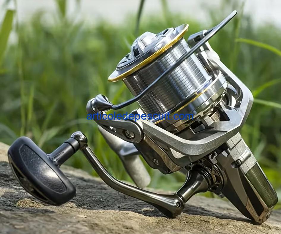 Set 4 mulinete Crap si Somn, NGK 9000, cu 10 rulmenti, tambur LongCast – produse noi - imagine 6
