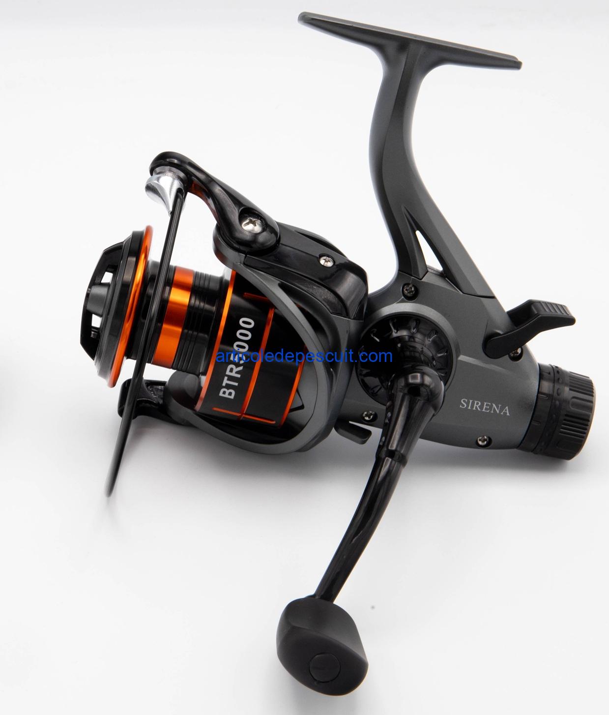Mulineta Spinning, SIRENA BTR 5000, cu 10 rulmenti, tambur metalic, BaitRunner – produs nou
