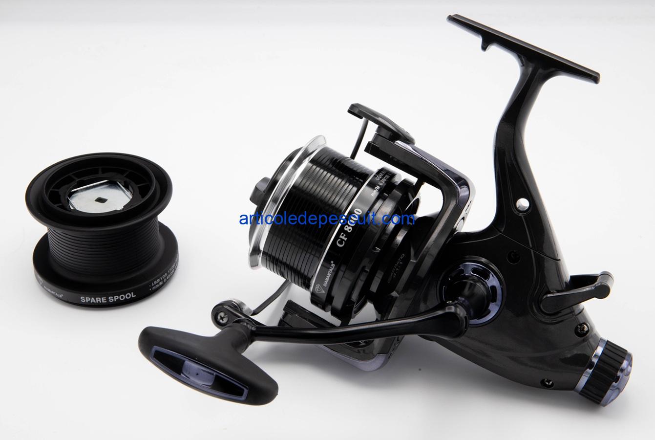 Mulineta Crap si Somn, CF 8000, cu 11 rulmenti, tambur aluminiu, BaitRunner, multirol – Feeder / Stationar – produs nou