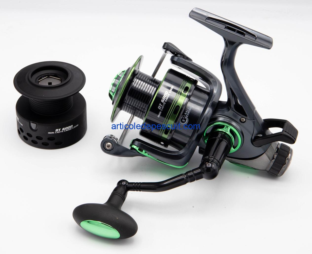 Mulineta Crap si Somn, SIRENA DT 6000, cu 10 rulmenti, tambur metalic, BaitRunner – produs nou