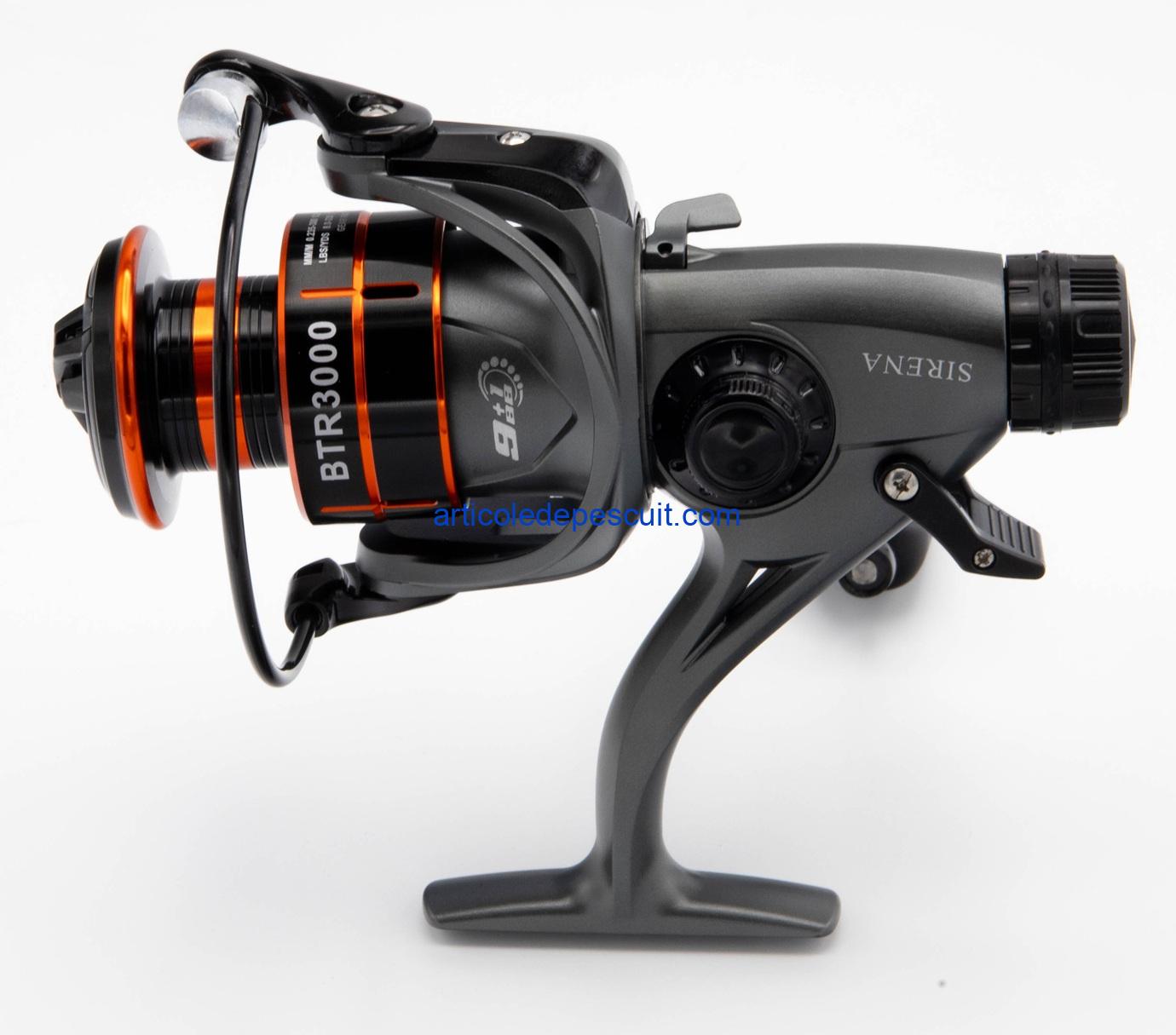 Mulineta Spinning, SIRENA BTR 3000, cu 10 rulmenti, tambur metalic, BaitRunner – produs nou - imagine 2